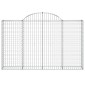 vidaXL Συρματοκιβώτια Τοξωτά 3 τεμ. 200x30x120/140 εκ. Γαλβαν. Ατσάλι