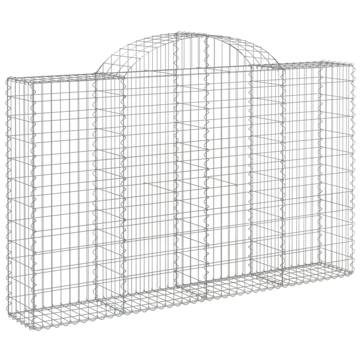 vidaXL Συρματοκιβώτια Τοξωτά 4 τεμ. 200x30x120/140 εκ. Γαλβαν. Ατσάλι