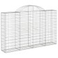 vidaXL Συρματοκιβώτια Τοξωτά 4 τεμ. 200x30x120/140 εκ. Γαλβαν. Ατσάλι