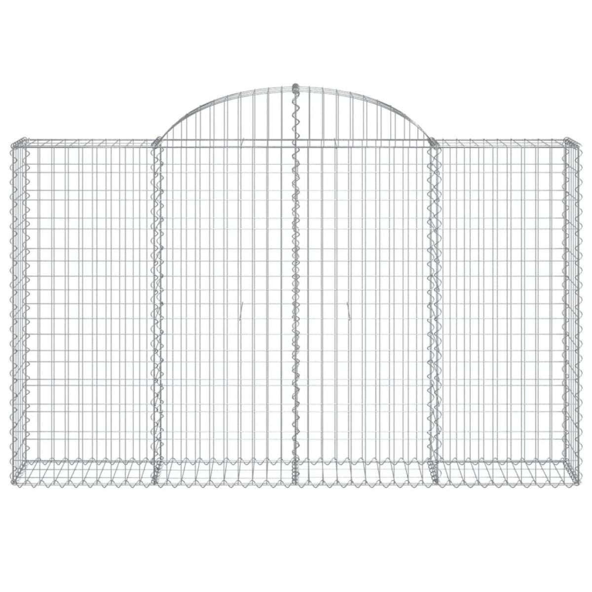vidaXL Συρματοκιβώτια Τοξωτά 4 τεμ. 200x30x120/140 εκ. Γαλβαν. Ατσάλι