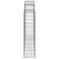 vidaXL Συρματοκιβώτια Τοξωτά 4 τεμ. 200x30x120/140 εκ. Γαλβαν. Ατσάλι