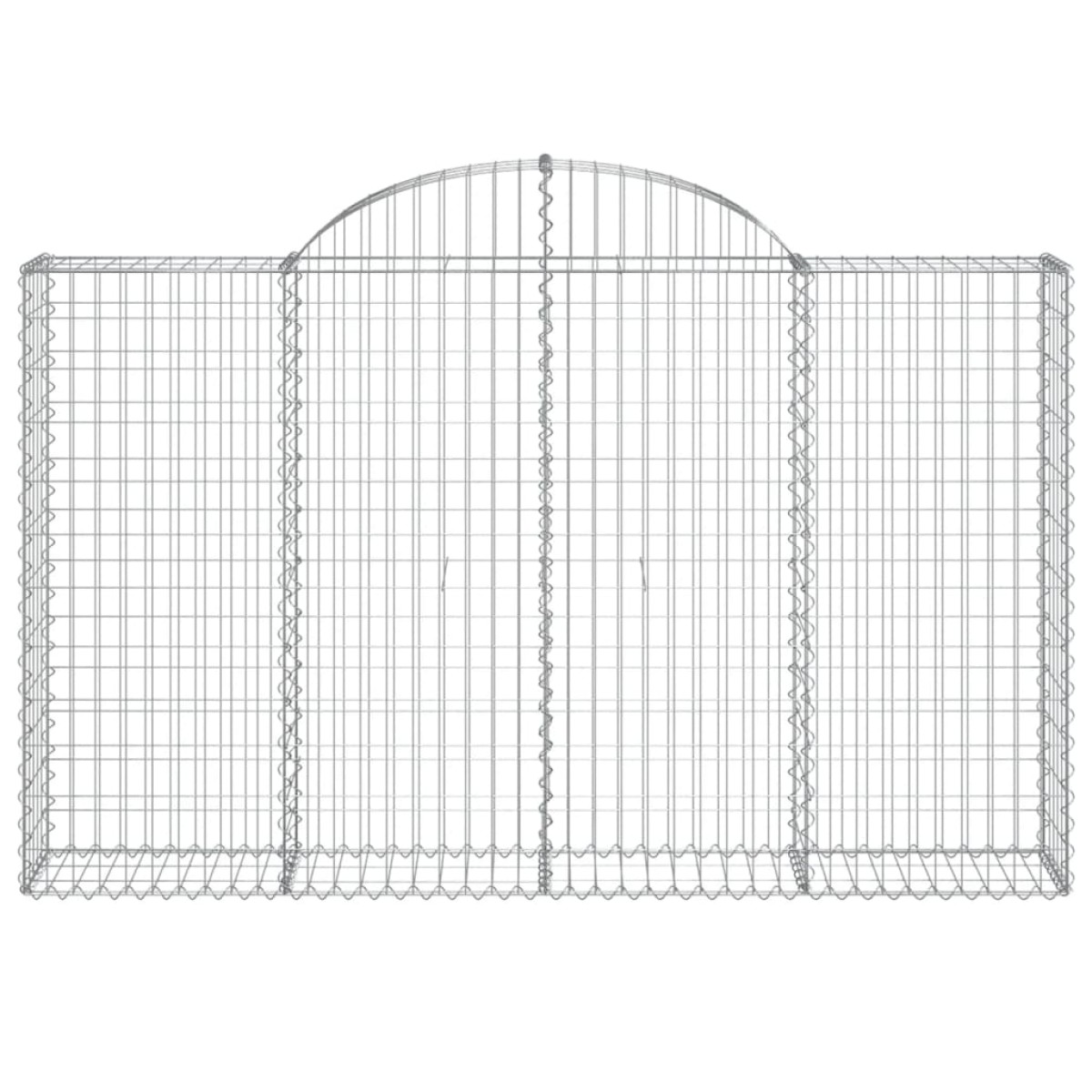 vidaXL Συρματοκιβώτια Τοξωτά 5 τεμ. 200x30x120/140 εκ. Γαλβαν. Ατσάλι