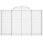 vidaXL Συρματοκιβώτια Τοξωτά 5 τεμ. 200x30x120/140 εκ. Γαλβαν. Ατσάλι