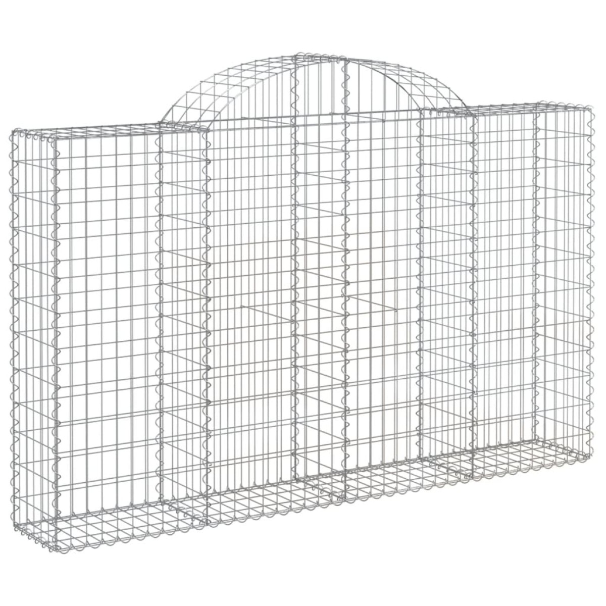 vidaXL Συρματοκιβώτια Τοξωτά 6 τεμ. 200x30x120/140 εκ. Γαλβαν. Ατσάλι