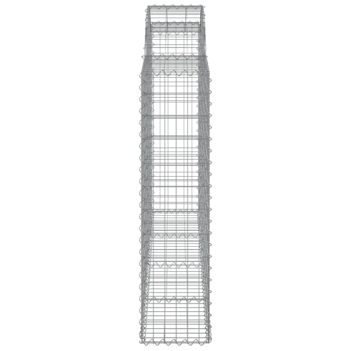 vidaXL Συρματοκιβώτια Τοξωτά 6 τεμ. 200x30x120/140 εκ. Γαλβαν. Ατσάλι