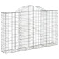 vidaXL Συρματοκιβώτια Τοξωτά 10 τεμ. 200x30x120/140 εκ. Γαλβαν. Ατσάλι