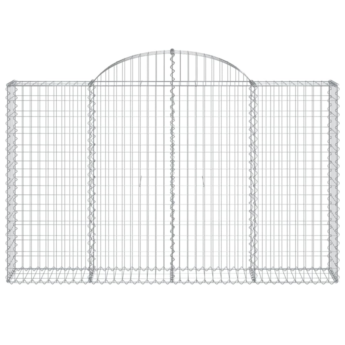 vidaXL Συρματοκιβώτια Τοξωτά 10 τεμ. 200x30x120/140 εκ. Γαλβαν. Ατσάλι