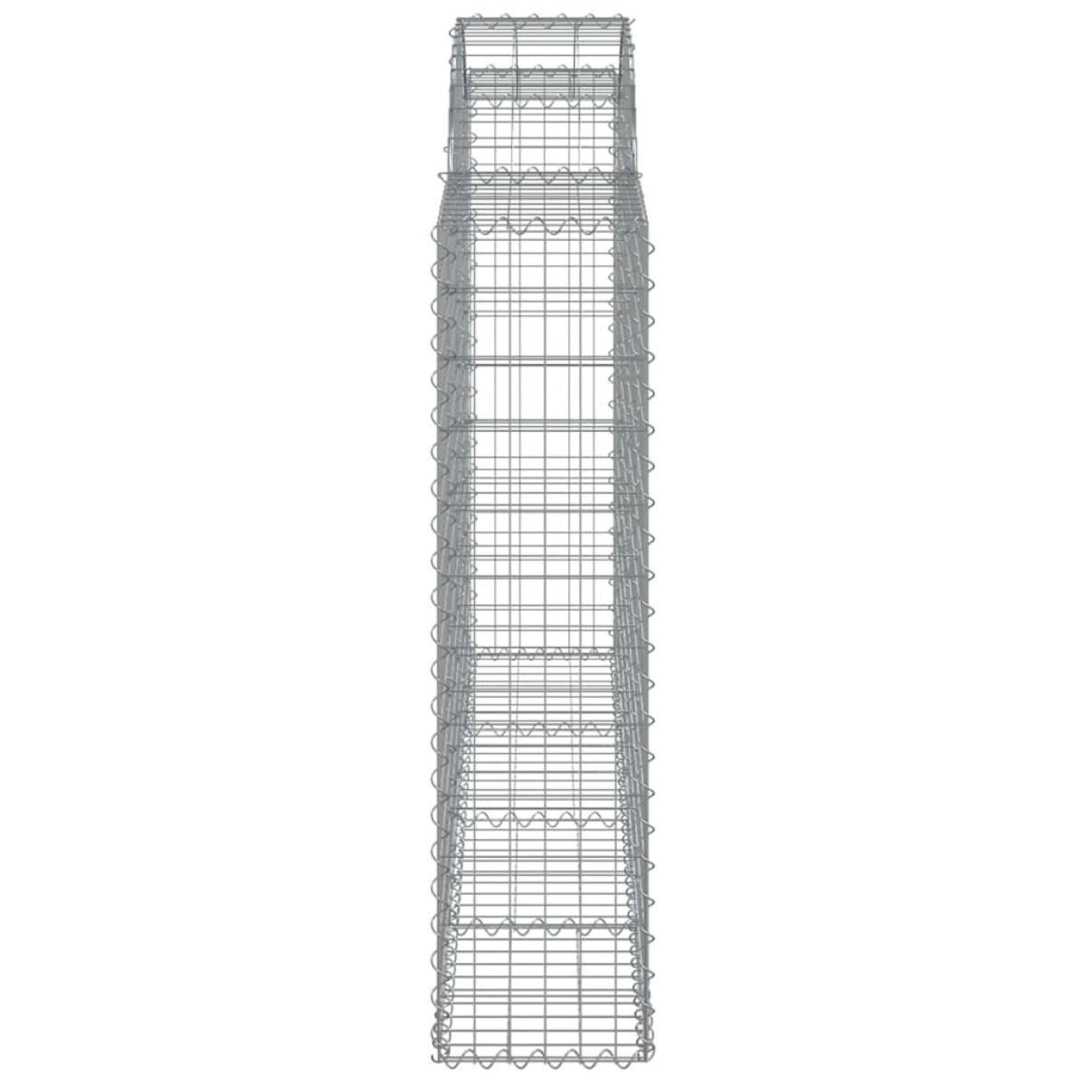 vidaXL Συρματοκιβώτια Τοξωτά 10 τεμ. 200x30x120/140 εκ. Γαλβαν. Ατσάλι