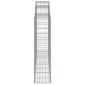 vidaXL Συρματοκιβώτια Τοξωτά 10 τεμ. 200x30x120/140 εκ. Γαλβαν. Ατσάλι