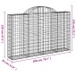 vidaXL Συρματοκιβώτια Τοξωτά 11 τεμ. 200x30x120/140 εκ. Γαλβαν. Ατσάλι