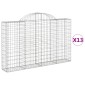 vidaXL Συρματοκιβώτια Τοξωτά 13 τεμ. 200x30x120/140 εκ. Γαλβαν. Ατσάλι