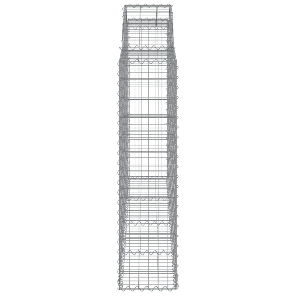 vidaXL Συρματοκιβώτια Τοξωτά 18 τεμ. 200x30x120/140 εκ. Γαλβαν. Ατσάλι