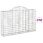 vidaXL Συρματοκιβώτια Τοξωτά 30 τεμ. 200x30x120/140 εκ. Γαλβαν. Ατσάλι