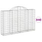 vidaXL Συρματοκιβώτια Τοξωτά 40 τεμ. 200x30x120/140 εκ. Γαλβαν. Ατσάλι