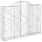 vidaXL Συρματοκιβώτια Τοξωτά 2 τεμ. 200x30x140/160 εκ. Γαλβαν. Ατσάλι