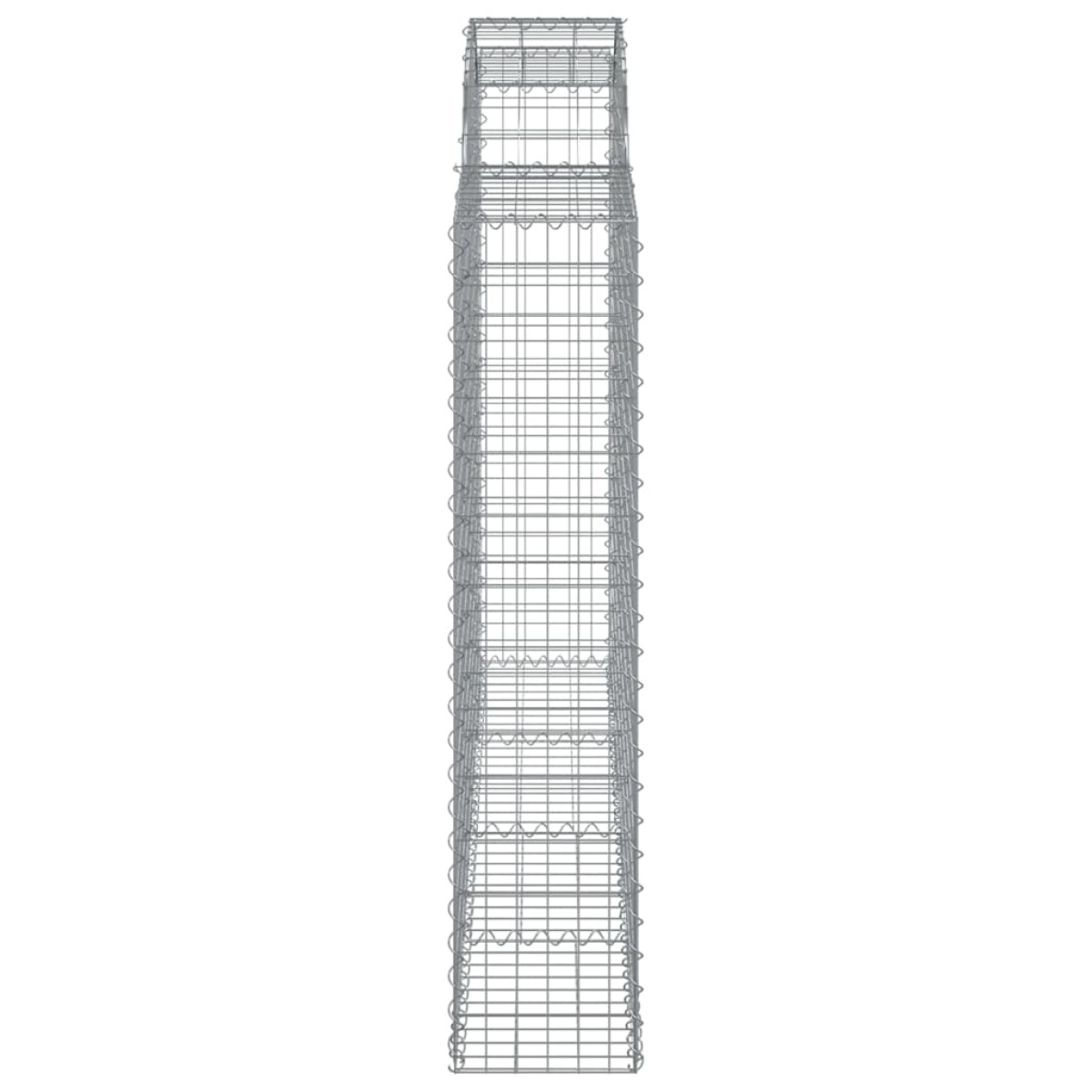vidaXL Συρματοκιβώτια Τοξωτά 2 τεμ. 200x30x140/160 εκ. Γαλβαν. Ατσάλι
