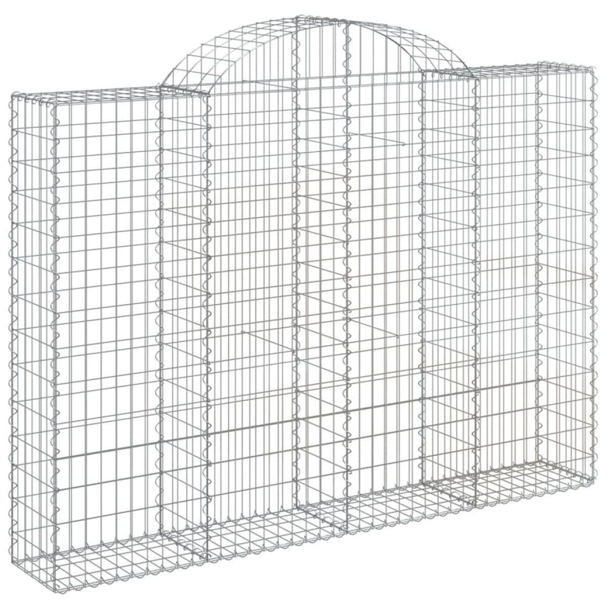 vidaXL Συρματοκιβώτια Τοξωτά 4 τεμ. 200x30x140/160 εκ. Γαλβαν. Ατσάλι