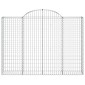 vidaXL Συρματοκιβώτια Τοξωτά 7 τεμ. 200x30x140/160 εκ. Γαλβαν. Ατσάλι