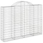 vidaXL Συρματοκιβώτια Τοξωτά 9 τεμ. 200x30x140/160 εκ. Γαλβαν. Ατσάλι