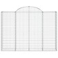 vidaXL Συρματοκιβώτια Τοξωτά 9 τεμ. 200x30x140/160 εκ. Γαλβαν. Ατσάλι