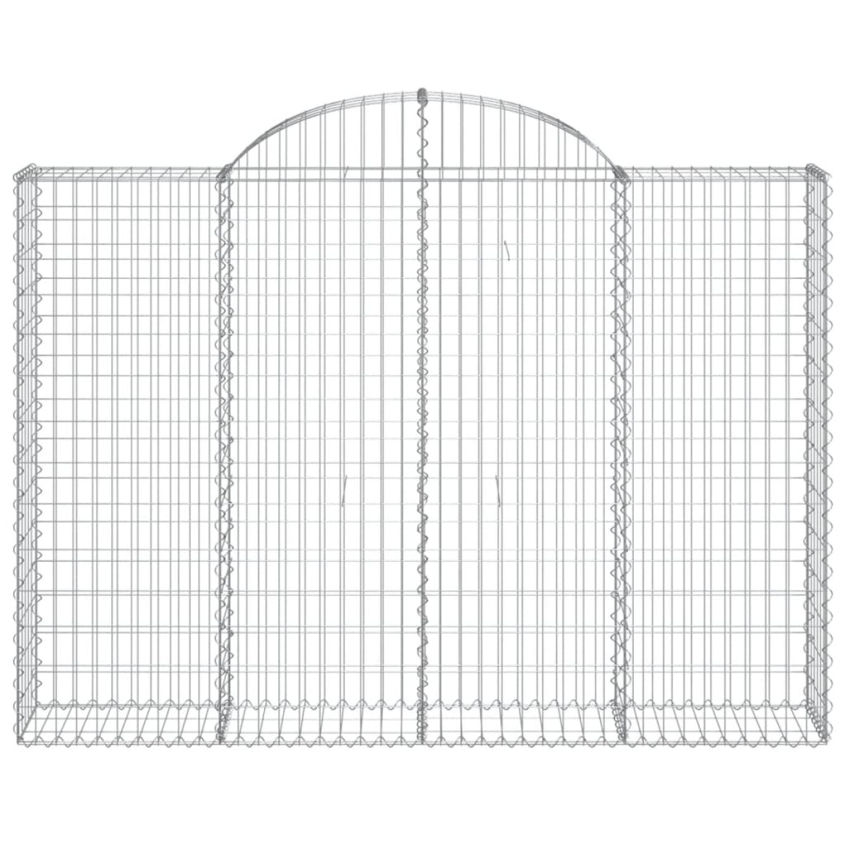 vidaXL Συρματοκιβώτια Τοξωτά 10 τεμ. 200x30x140/160 εκ. Γαλβαν. Ατσάλι