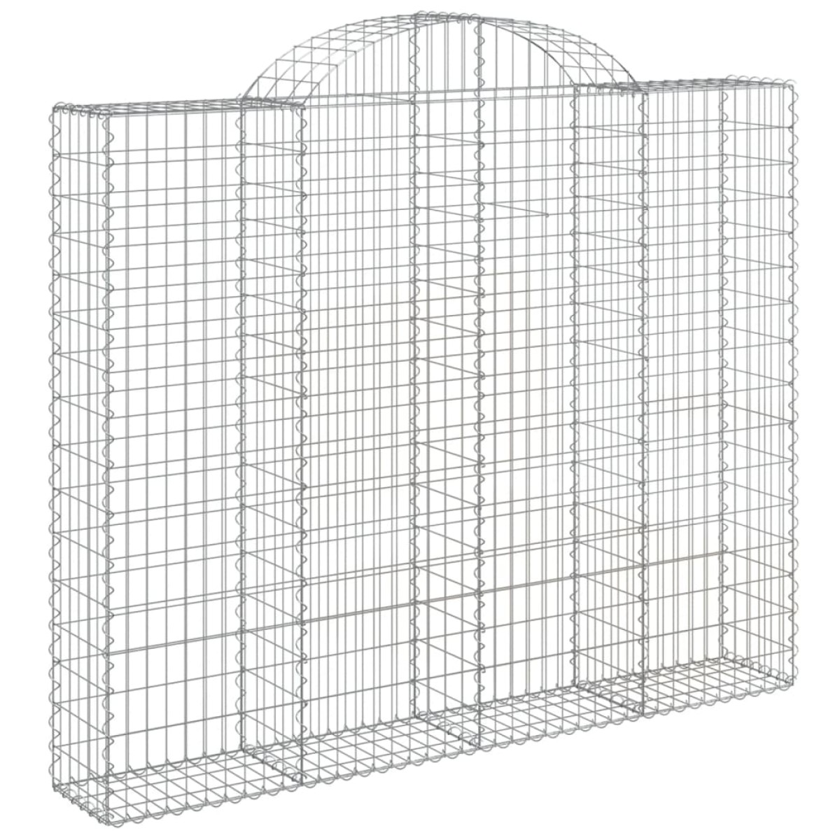 vidaXL Συρματοκιβώτια Τοξωτά 2 τεμ. 200x30x160/180 εκ. Γαλβαν. Ατσάλι