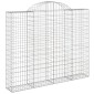 vidaXL Συρματοκιβώτια Τοξωτά 2 τεμ. 200x30x160/180 εκ. Γαλβαν. Ατσάλι