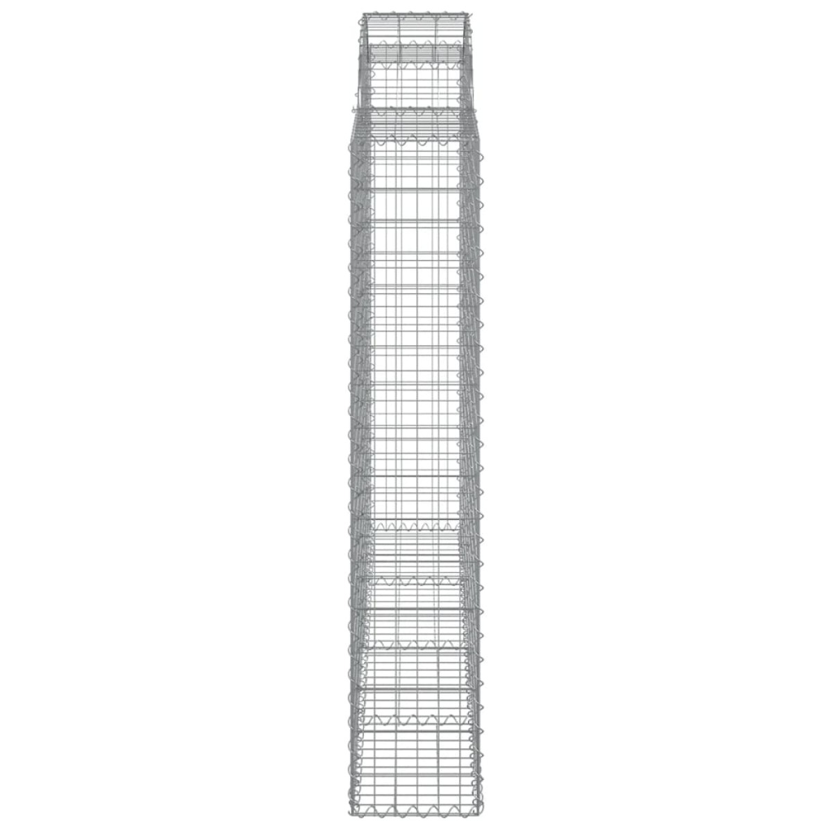vidaXL Συρματοκιβώτια Τοξωτά 2 τεμ. 200x30x160/180 εκ. Γαλβαν. Ατσάλι