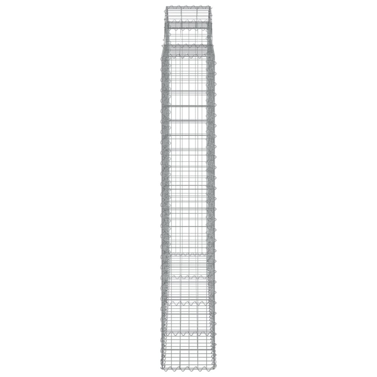 vidaXL Συρματοκιβώτια Τοξωτά 3 τεμ. 200x30x180/200 εκ. Γαλβαν. Ατσάλι