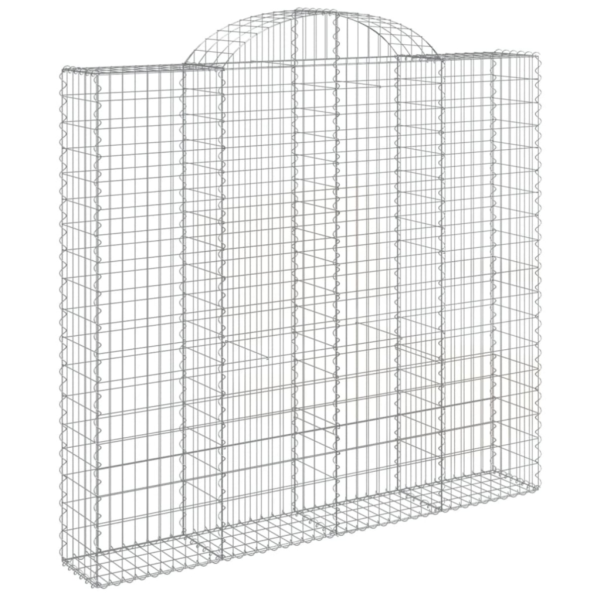 vidaXL Συρματοκιβώτια Τοξωτά 4 τεμ. 200x30x180/200 εκ. Γαλβαν. Ατσάλι