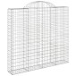 vidaXL Συρματοκιβώτια Τοξωτά 4 τεμ. 200x30x180/200 εκ. Γαλβαν. Ατσάλι