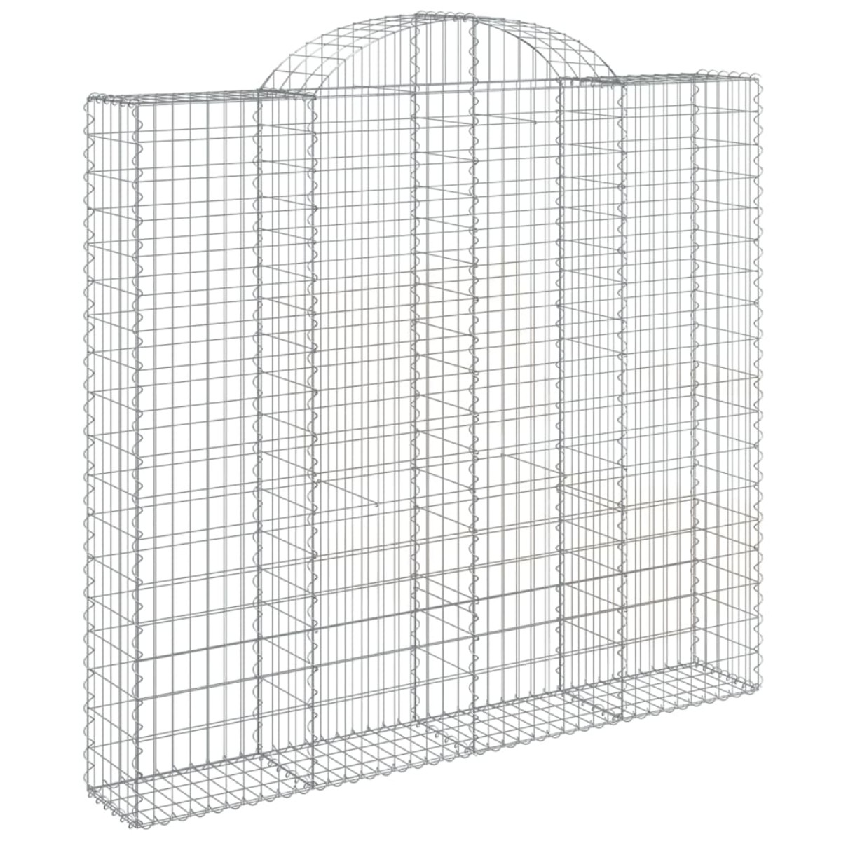 vidaXL Συρματοκιβώτια Τοξωτά 5 τεμ. 200x30x180/200 εκ. Γαλβαν. Ατσάλι