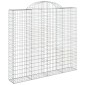 vidaXL Συρματοκιβώτια Τοξωτά 5 τεμ. 200x30x180/200 εκ. Γαλβαν. Ατσάλι