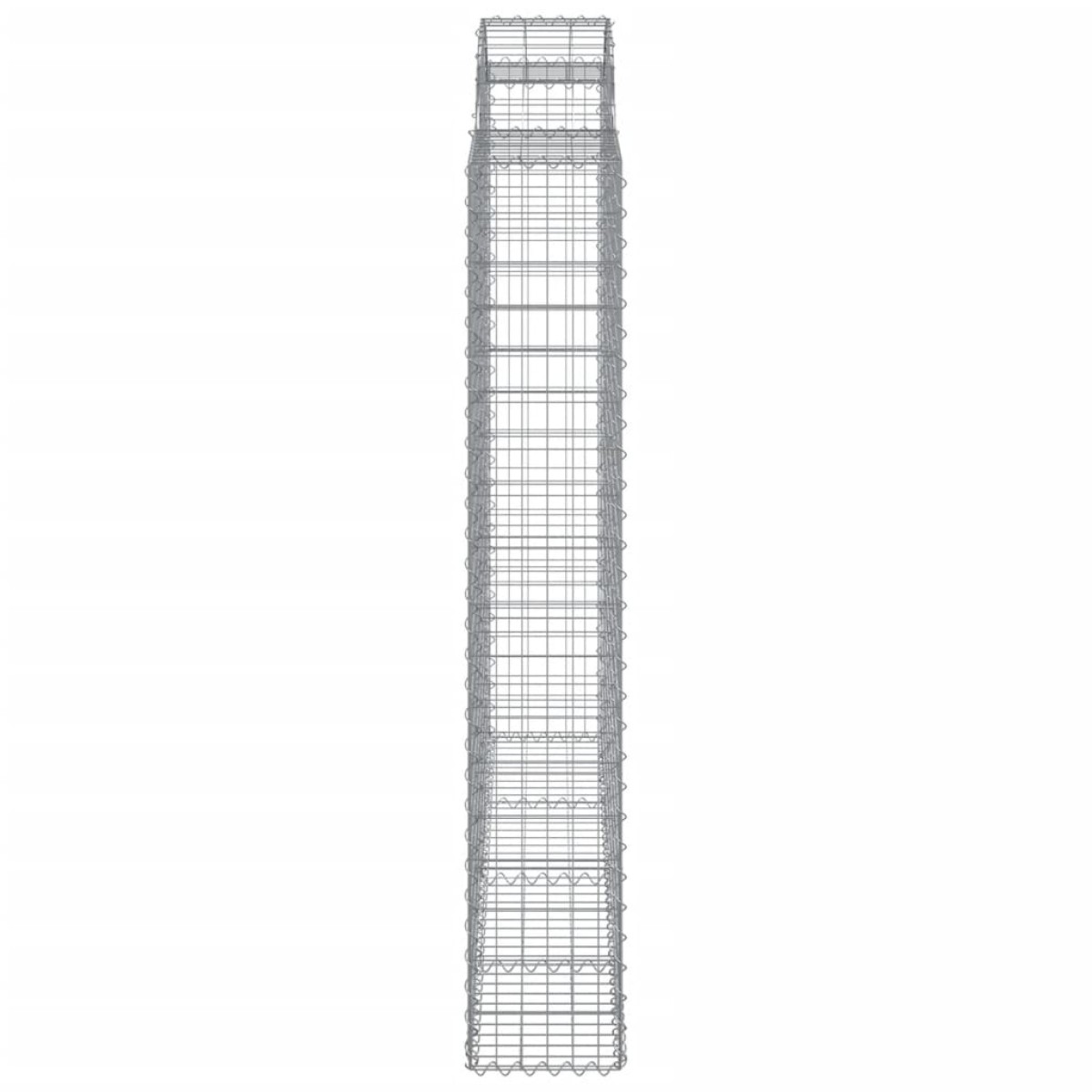 vidaXL Συρματοκιβώτια Τοξωτά 6 τεμ. 200x30x180/200 εκ. Γαλβαν. Ατσάλι