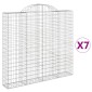 vidaXL Συρματοκιβώτια Τοξωτά 7 τεμ. 200x30x180/200 εκ. Γαλβαν. Ατσάλι