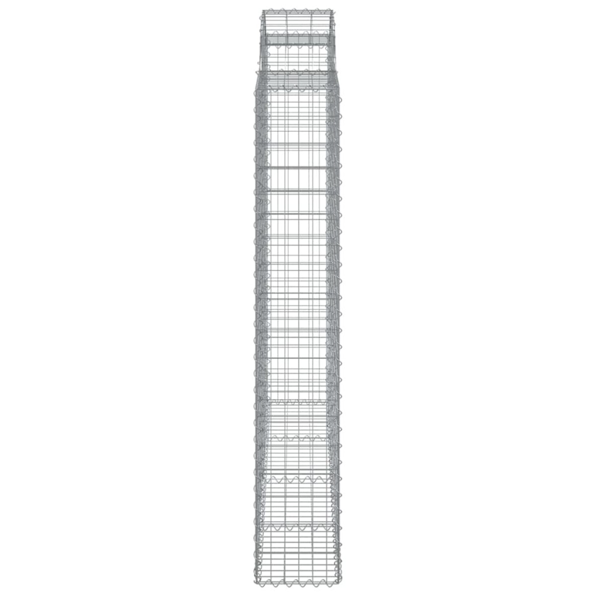 vidaXL Συρματοκιβώτια Τοξωτά 7 τεμ. 200x30x180/200 εκ. Γαλβαν. Ατσάλι