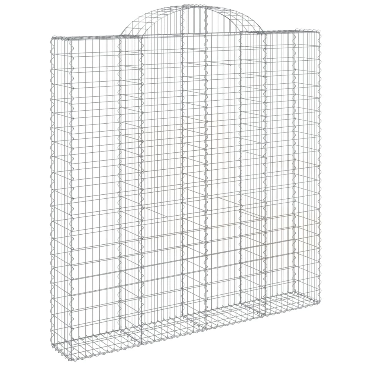 vidaXL Συρματοκιβώτια Τοξωτά 2 τεμ. 200x30x200/220 εκ. Γαλβαν. Ατσάλι