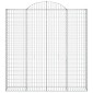 vidaXL Συρματοκιβώτια Τοξωτά 2 τεμ. 200x30x200/220 εκ. Γαλβαν. Ατσάλι