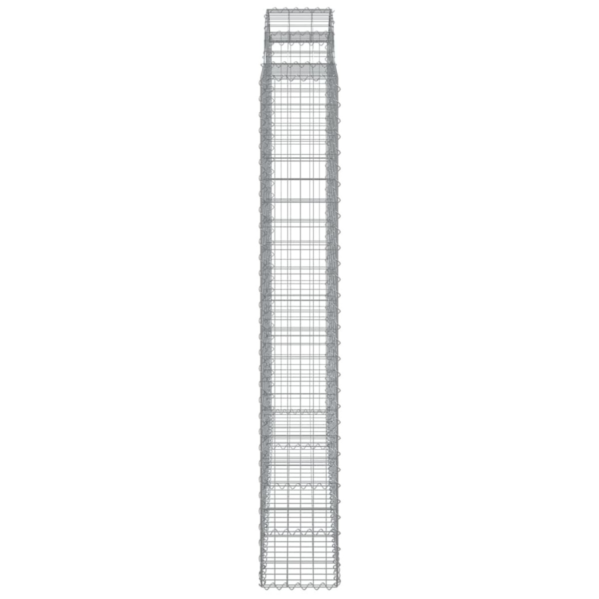 vidaXL Συρματοκιβώτια Τοξωτά 2 τεμ. 200x30x200/220 εκ. Γαλβαν. Ατσάλι