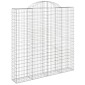 vidaXL Συρματοκιβώτια Τοξωτά 3 τεμ. 200x30x200/220 εκ. Γαλβαν. Ατσάλι