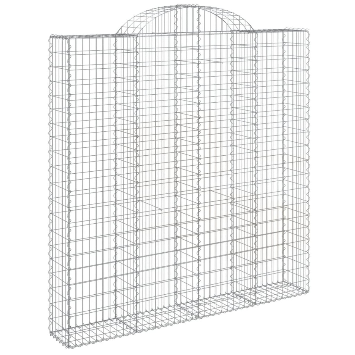 vidaXL Συρματοκιβώτια Τοξωτά 4 τεμ. 200x30x200/220 εκ. Γαλβαν. Ατσάλι