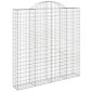 vidaXL Συρματοκιβώτια Τοξωτά 4 τεμ. 200x30x200/220 εκ. Γαλβαν. Ατσάλι