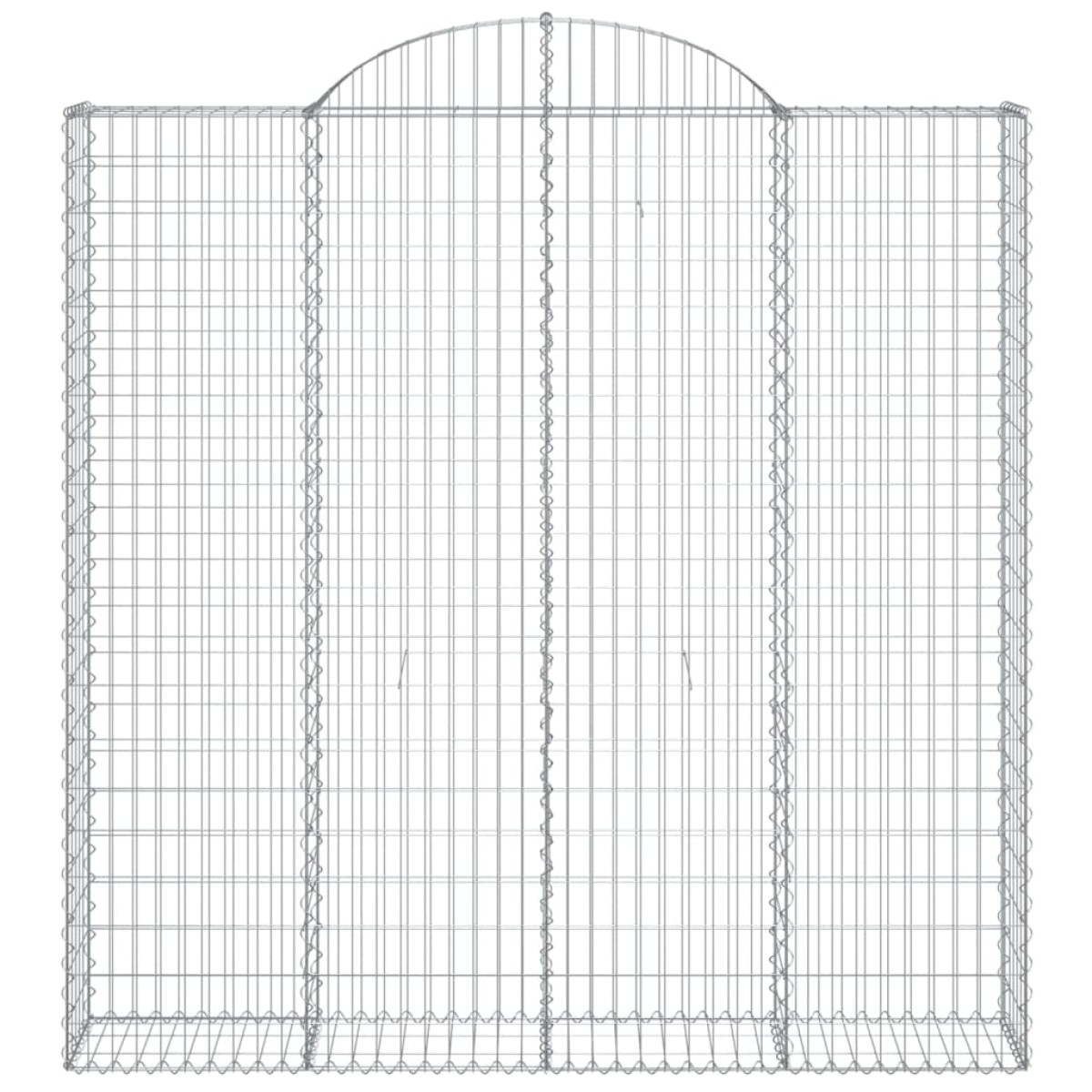 vidaXL Συρματοκιβώτια Τοξωτά 4 τεμ. 200x30x200/220 εκ. Γαλβαν. Ατσάλι