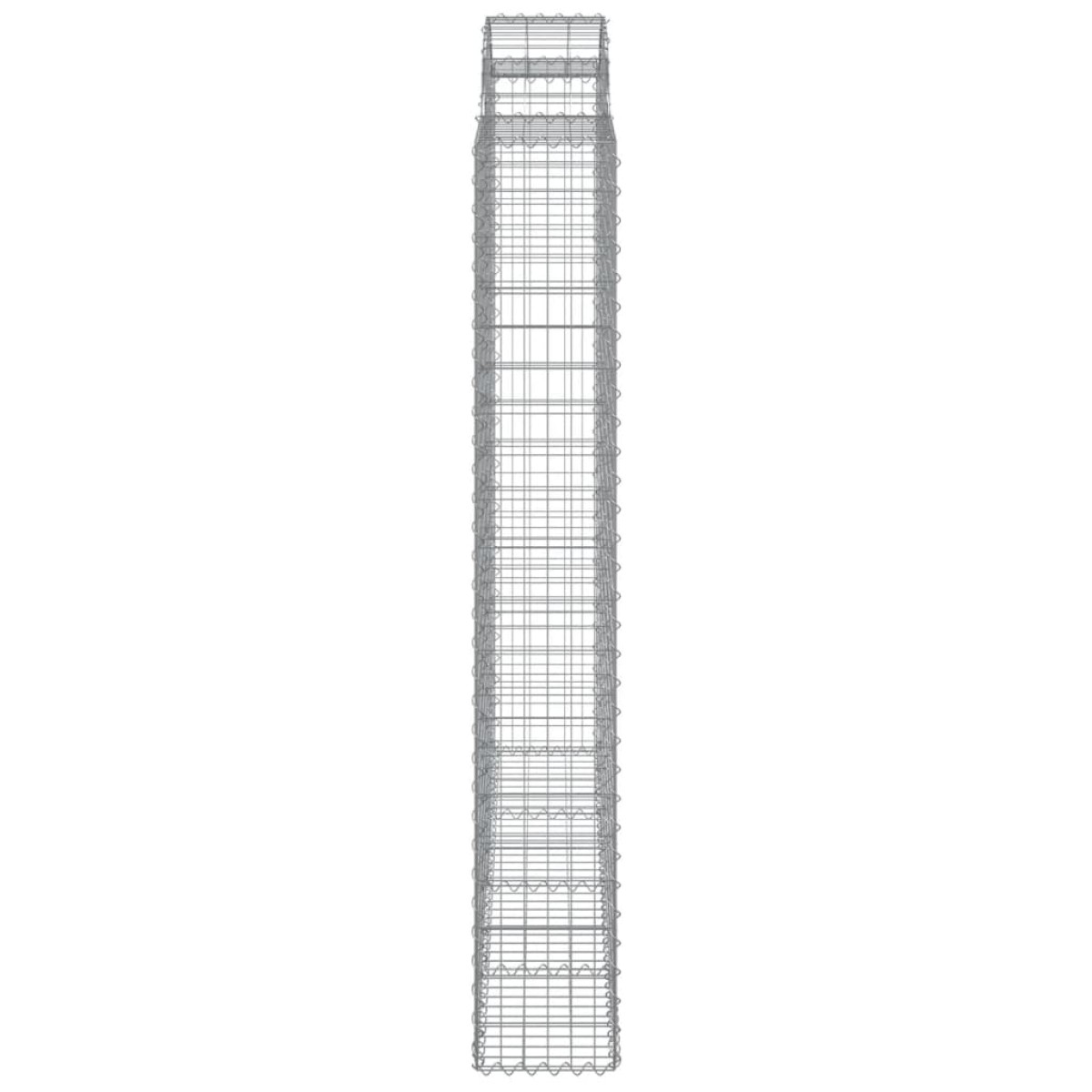 vidaXL Συρματοκιβώτια Τοξωτά 4 τεμ. 200x30x200/220 εκ. Γαλβαν. Ατσάλι