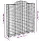 vidaXL Συρματοκιβώτια Τοξωτά 4 τεμ. 200x30x200/220 εκ. Γαλβαν. Ατσάλι
