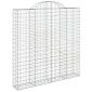 vidaXL Συρματοκιβώτια Τοξωτά 5 τεμ. 200x30x200/220 εκ. Γαλβαν. Ατσάλι
