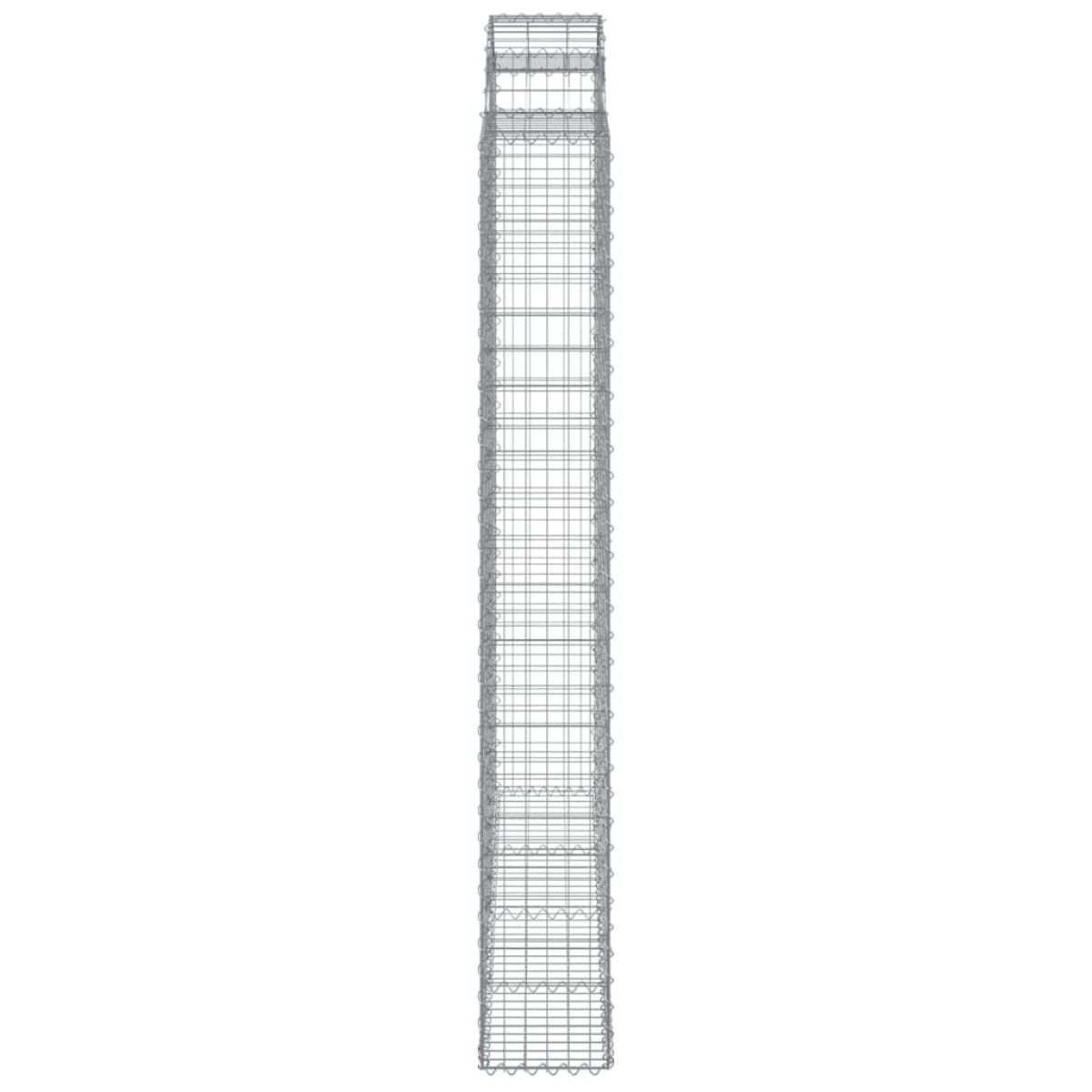 vidaXL Συρματοκιβώτια Τοξωτά 3 τεμ. 200x30x220/240 εκ. Γαλβαν. Ατσάλι