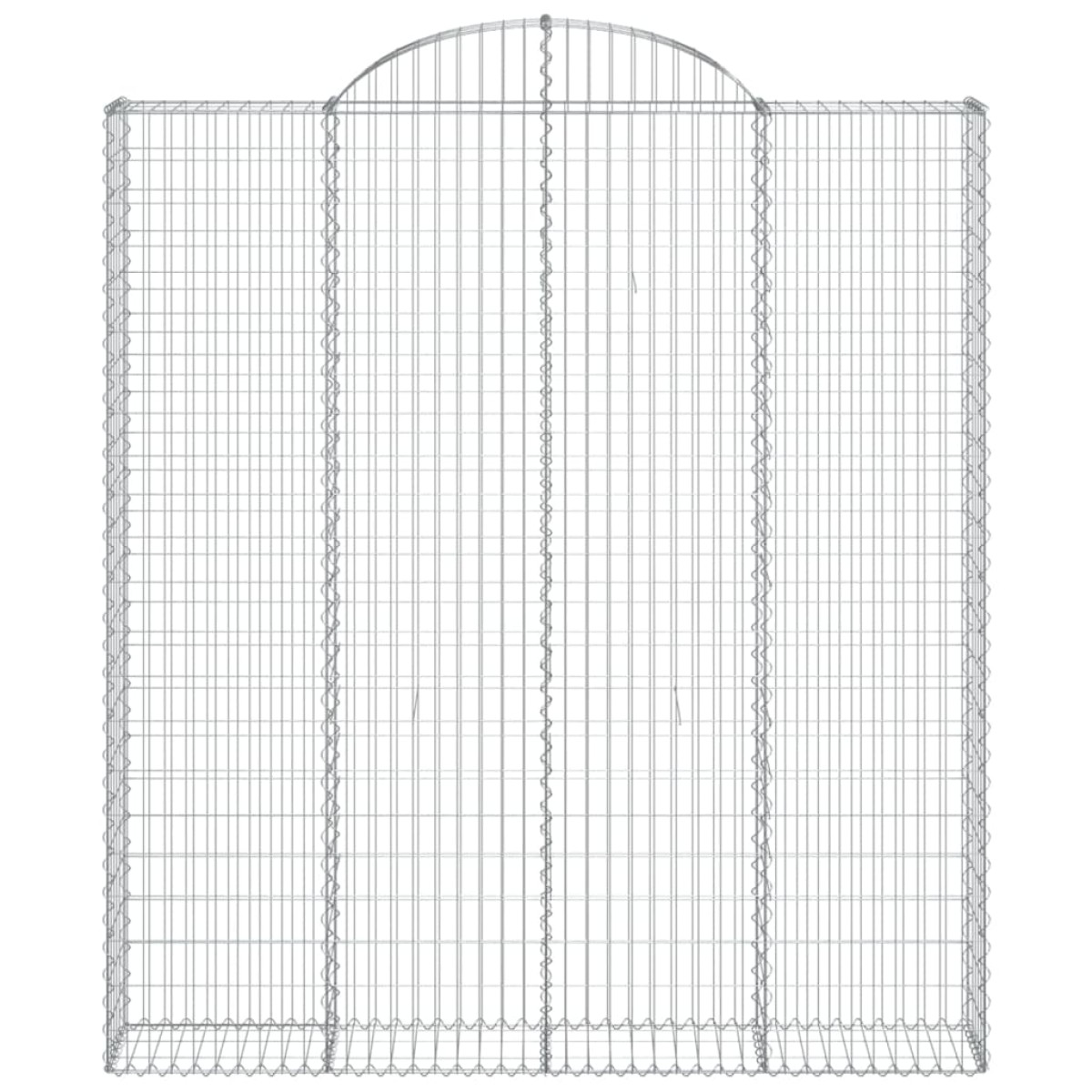 vidaXL Συρματοκιβώτια Τοξωτά 5 τεμ. 200x30x220/240 εκ. Γαλβαν. Ατσάλι