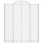 vidaXL Συρματοκιβώτια Τοξωτά 5 τεμ. 200x30x220/240 εκ. Γαλβαν. Ατσάλι