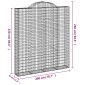 vidaXL Συρματοκιβώτια Τοξωτά 8 τεμ. 200x30x220/240 εκ. Γαλβαν. Ατσάλι